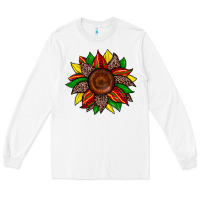 White juneteenth leopard sunflower Long Sleeve Tee - Zillion Design Studio