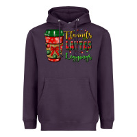 Plum flannels lattes leggings Heavyweight Hoodie - BundleAndBundleShop