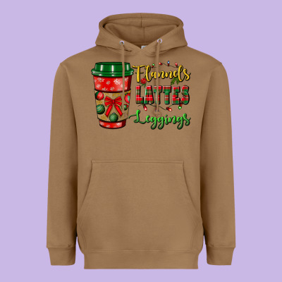 Flannels Lattes Leggings Heavyweight Hoodie Designed By Bundleandbundleshop