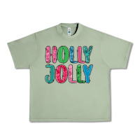 Oil Green holly jolly Urban Heavy Tee - MaliasSmallBusiness