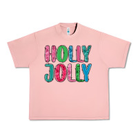 Salmon holly jolly Urban Heavy Tee - MaliasSmallBusiness