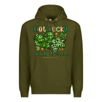 Army Green not lucky simply blessed Premium Hoodie - MaliasSmallBusiness