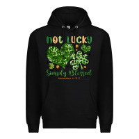 Black not lucky simply blessed Premium Hoodie - MaliasSmallBusiness