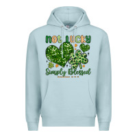 Blue Mist not lucky simply blessed Premium Hoodie - MaliasSmallBusiness