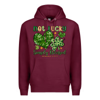 Burgundy not lucky simply blessed Premium Hoodie - MaliasSmallBusiness