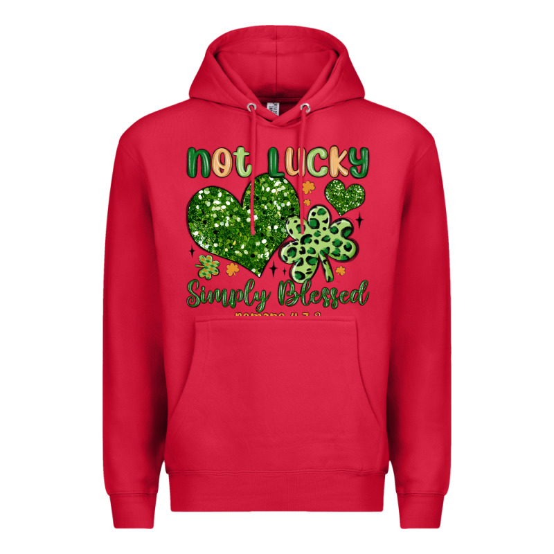 Not Lucky Simply Blessed Premium Hoodie by MaliasSmallBusiness | Teevron