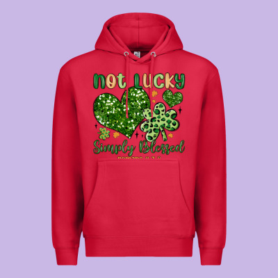 Not Lucky Simply Blessed Premium Hoodie Designed By Maliassmallbusiness