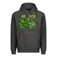 Charcoal Heather not lucky simply blessed Premium Hoodie - MaliasSmallBusiness