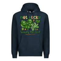 Navy not lucky simply blessed Premium Hoodie - MaliasSmallBusiness
