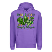 Purple not lucky simply blessed Premium Hoodie - MaliasSmallBusiness