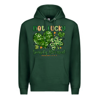 Sports Green not lucky simply blessed Premium Hoodie - MaliasSmallBusiness
