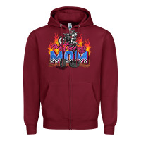 Burgundy motocross mom Zipper Hoodie - Zillion Design Studio