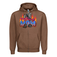 Chestnut motocross mom Zipper Hoodie - Zillion Design Studio