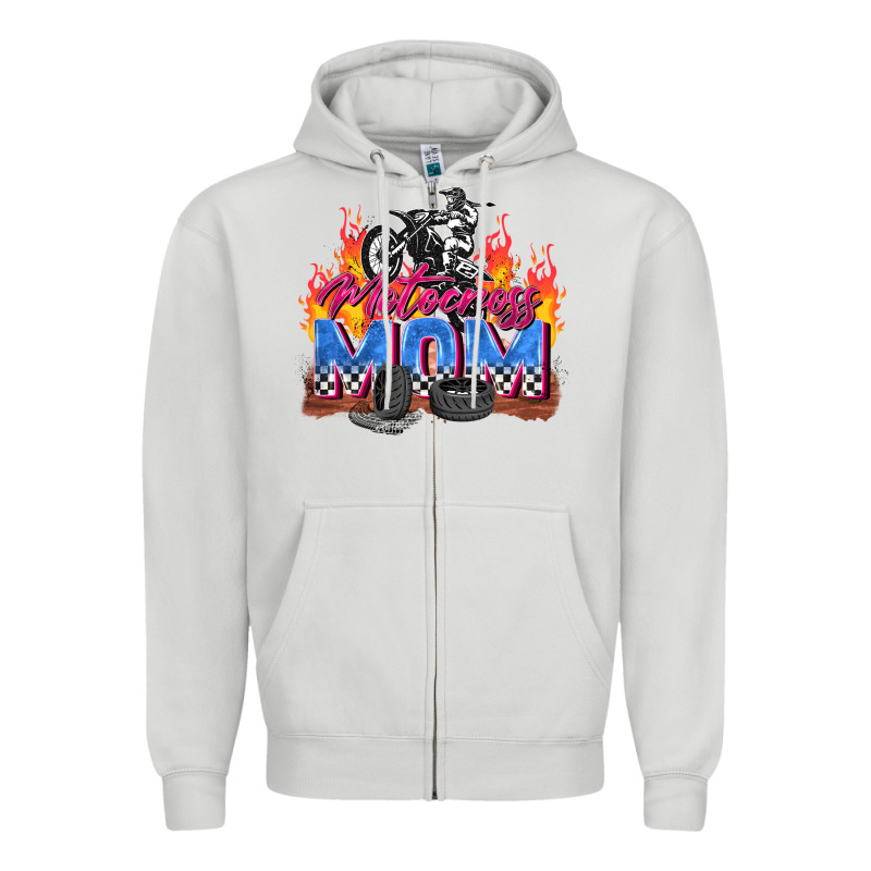 Motocross Mom Zipper Hoodie by Zillion Design Studio | Teevron