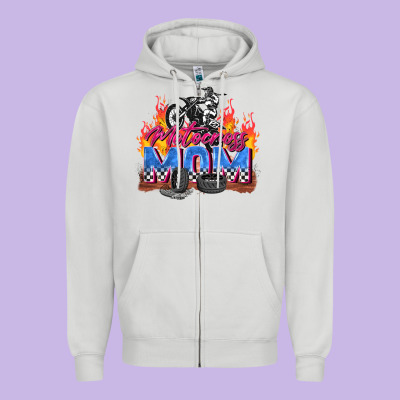 Motocross Mom Zipper Hoodie Designed By Zillion Design Studio