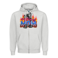 Dove Grey motocross mom Zipper Hoodie - Zillion Design Studio