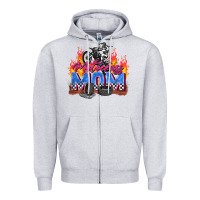 Heather Grey motocross mom Zipper Hoodie - Zillion Design Studio