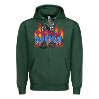 Sports Green motocross mom Zipper Hoodie - Zillion Design Studio