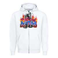 White motocross mom Zipper Hoodie - Zillion Design Studio
