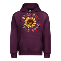 Mauve Wine focus on the good Urban Hoodie - MaliasSmallBusiness