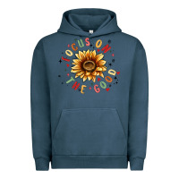 Pigment Midnight Navy focus on the good Urban Hoodie - MaliasSmallBusiness