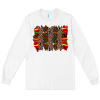 White juneteenth brushstroke Long Sleeve Tee - Zillion Design Studio
