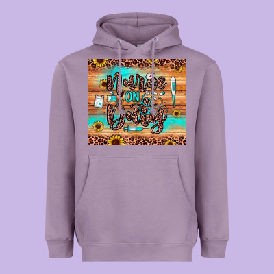 Nurse On Duty Heavyweight Hoodie Designed By Jahusdesignshop