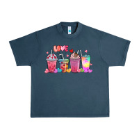 Midnight Navy love coffee cups Urban Heavy Tee - MaliasSmallBusiness