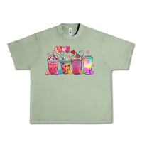 Oil Green love coffee cups Urban Heavy Tee - MaliasSmallBusiness