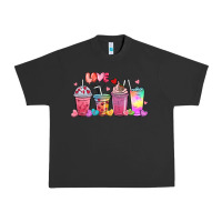 Pigment Black love coffee cups Urban Heavy Tee - MaliasSmallBusiness