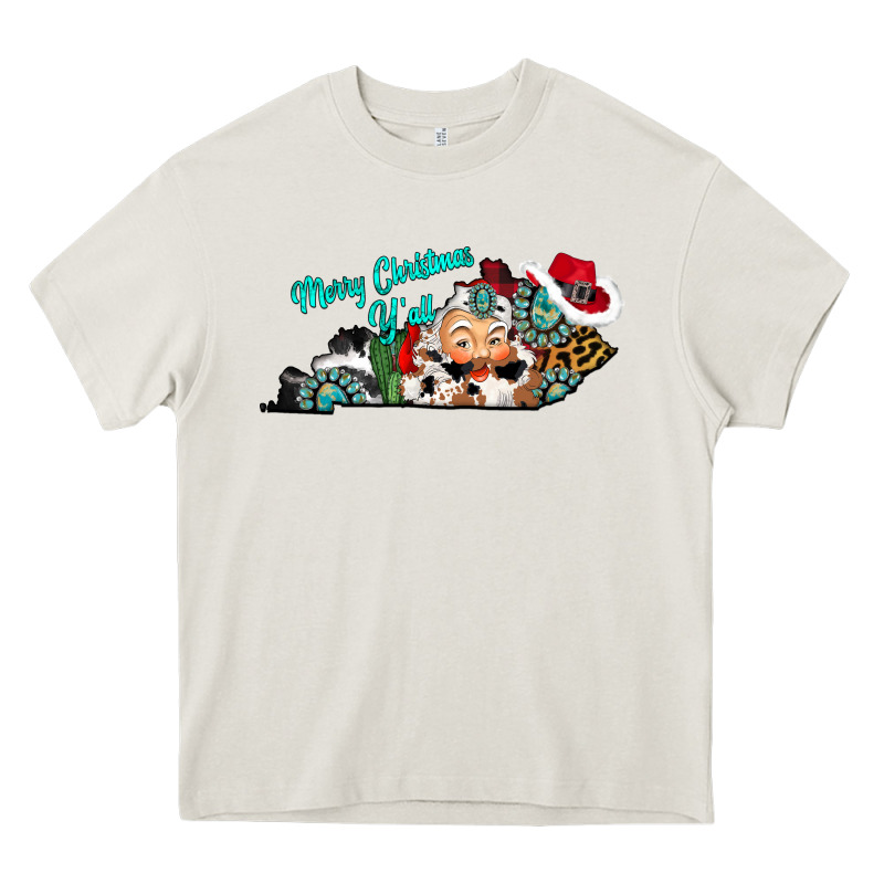Merry Christmas Y'all Kentucky Heavy Core Tee by CowhideDigitalArt | Teevron