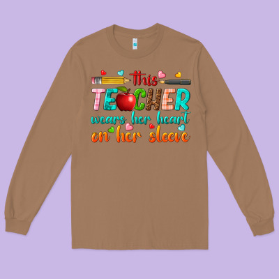 Long Sleeve Tee this teacher wears her heart on her sleeve