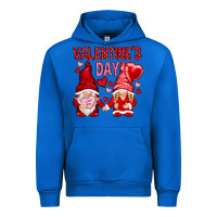 Cobalt valentines day with gnomies Urban Hoodie - NancyCooperArtShop