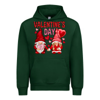Forest Green valentines day with gnomies Urban Hoodie - NancyCooperArtShop