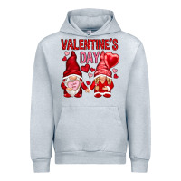 Heather Grey valentines day with gnomies Urban Hoodie - NancyCooperArtShop