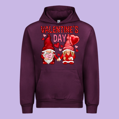 Valentines Day With Gnomies Urban Hoodie Designed By Nancycooperartshop