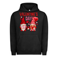 Pigment Black valentines day with gnomies Urban Hoodie - NancyCooperArtShop