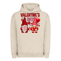 Pigment French Oak valentines day with gnomies Urban Hoodie - NancyCooperArtShop