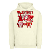 Pigment Pistachio valentines day with gnomies Urban Hoodie - NancyCooperArtShop