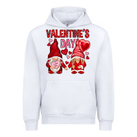 White valentines day with gnomies Urban Hoodie - NancyCooperArtShop