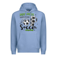 Colony Blue hot mess always stressed soccer mama stanley cup Premium Hoodie - MaliasSmallBusiness