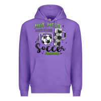 Purple hot mess always stressed soccer mama stanley cup Premium Hoodie - MaliasSmallBusiness