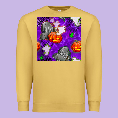 Tombstone And Ghosts Seamless Paternal Premium Sweatshirt Designed By Bundleandbundleshop