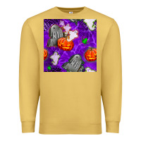 Antique Gold tombstone and ghosts seamless paternal Premium Sweatshirt - BundleAndBundleShop