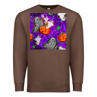 Chestnut tombstone and ghosts seamless paternal Premium Sweatshirt - BundleAndBundleShop