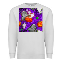 Dove Grey tombstone and ghosts seamless paternal Premium Sweatshirt - BundleAndBundleShop
