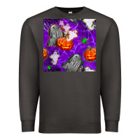 Smoke tombstone and ghosts seamless paternal Premium Sweatshirt - BundleAndBundleShop