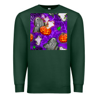 Sports Green tombstone and ghosts seamless paternal Premium Sweatshirt - BundleAndBundleShop