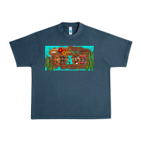Midnight Navy brave turquoise leopard cactus and floral arrow licanse plate Urban Heavy Tee - Artiststas
