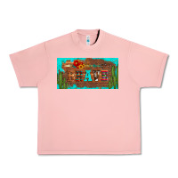 Salmon brave turquoise leopard cactus and floral arrow licanse plate Urban Heavy Tee - Artiststas